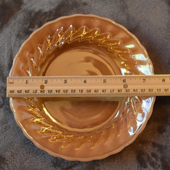 Host pick! Fire King Peach Luster Bowl - Picture 6 of 9